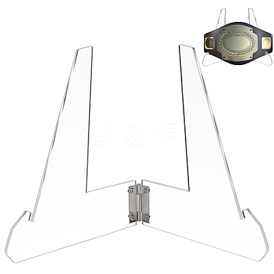 Folding Acrylic Display Stands for Champion Belts AJEW-BC0010-89-1