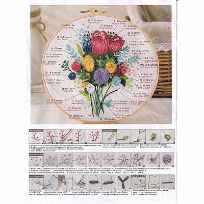 DIY Bouquet Pattern Embroidery Kit LS-DIY-O021-16-1