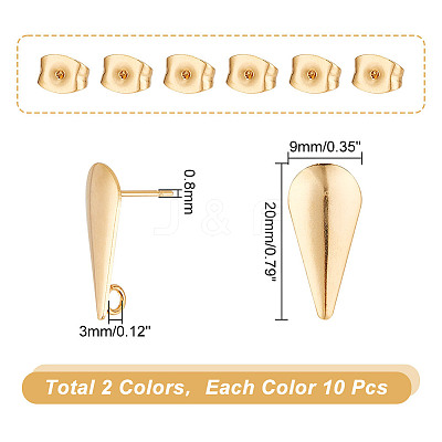 304 Stainless Steel Stud Earring Findings STAS-UN0003-10-1