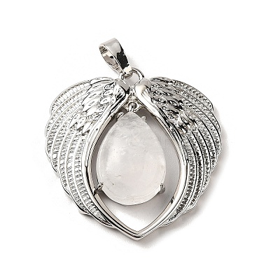 Natural Quartz Crystal Teardrop Pendants KK-K331-02P-07-1