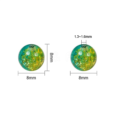 Round Transparent Crackle Glass Beads CCG-X0006-B-1