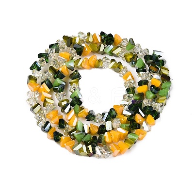 Electroplate Glass Beads Strands X-GLAA-T023-A17-04-1