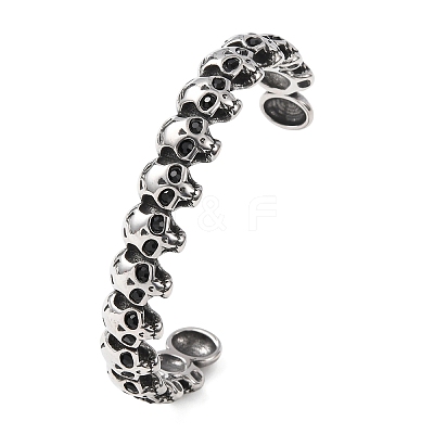 316 Surgical Stainless Steel Cuff Bangles BJEW-C142-02AS-1