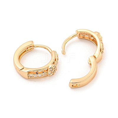 Brass Micro Pave Cubic Zirconia Hoop Earrings EJEW-A107-04B-KCG-1