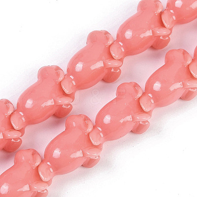 Synthetic Coral Dyed Carved Beads Strands CORA-K009-03-1