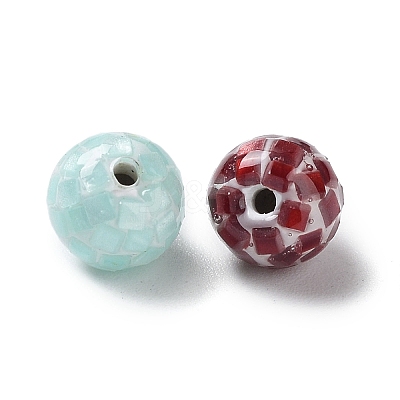 Colorful Craft Shell Half Drilled Beads BSHE-D001-01D-1