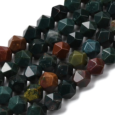 Natural Bloodstone/Heliotrope Beads Strands G-Z119-A16-02-1