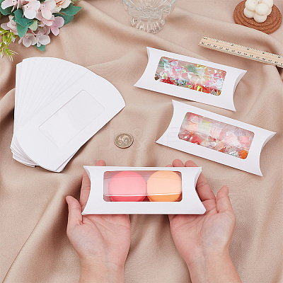 Kraft Paper Pillow Wedding Candy Favor Gift Boxes CON-WH0099-58A-1