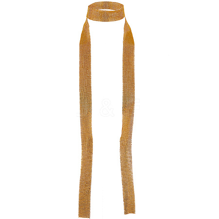 Alloy Paillette Chain NecklacesA NJEW-WH20002-06G-1