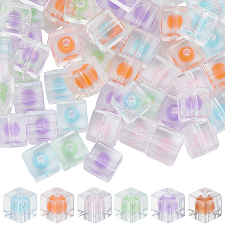80Pcs Transparent Acrylic Beads OACR-SC0003-01-1