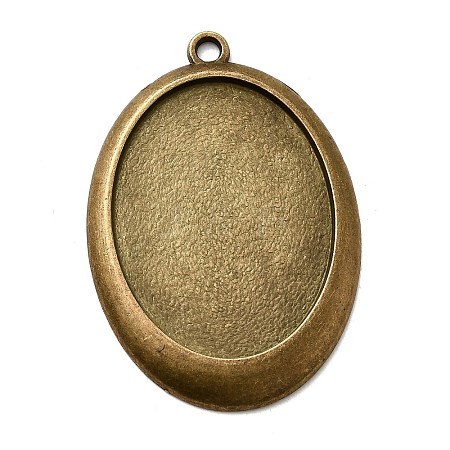 Vintage Tibetan Style Alloy Pendant Cabochon Settings TIBEP-M018-76AB-NF-1