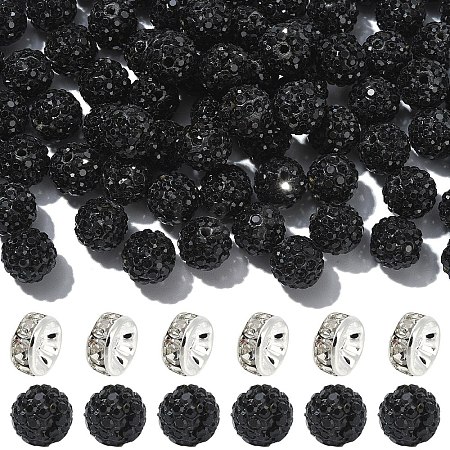 100Pcs Pave Disco Ball Beads RB-YW0001-30L-1