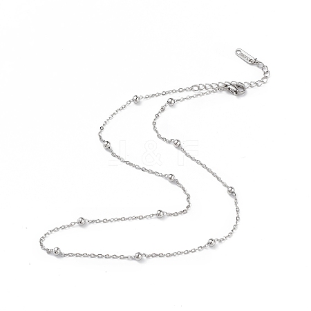 Non-Tarnish 304 Stainless Steel Satellite Chain Necklace for Men Women NJEW-K245-011C-1