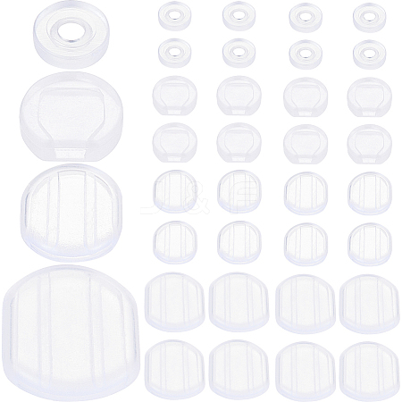 SOFPLATE 120Pcs 4 Style Silicone Clip on Earring Pads FIND-SP0001-01-1