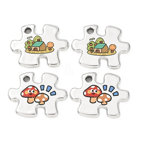 Opaque Printed Acrylic Pendants AC-CBAAE11-01-1