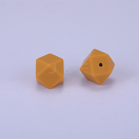 Hexagonal Silicone Focal Beads SI-JX0020A-36-1