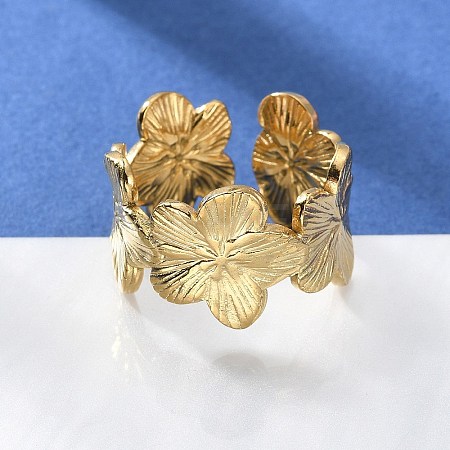 304 Stainless Steel Open Cuff Ring LS-RJEW-C067-23G-1