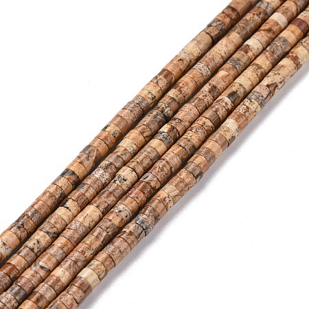 Natural Picture Jasper Beads Strands G-P468-03-1