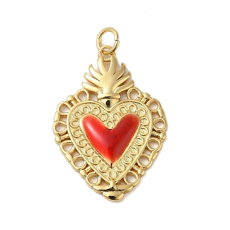 Rack Plating Brass Enamel Pendants KK-S372-01G-02-1