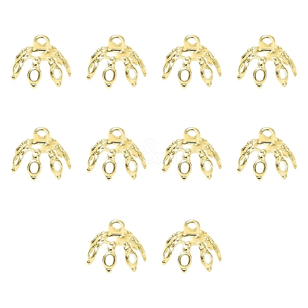 20Pcs Brass Bead Cap Pendant Bails KK-YW0003-45G-1