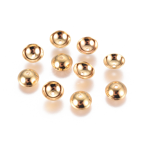 304 Stainless Steel Bead Caps X-STAS-F227-40-G-1