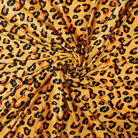 Polyester Leopard Print Pattern Fabric AJEW-WH0481-715A-1