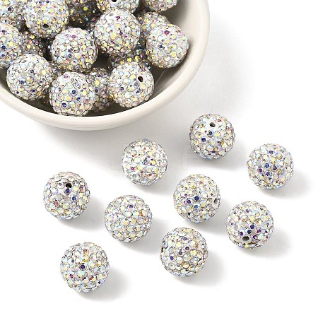 Pave Disco Ball Beads X-RB-Q195-14mm-AB-1