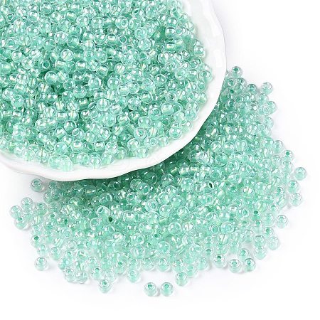 6/0 Transparent Inside Colours Glass Seed Round Beads X1-SEED-N006-004C-1