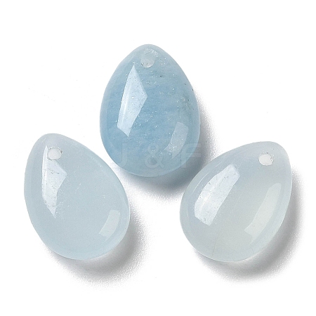 Natural Aquamarine Teardrop Charms G-M410-01-03-1