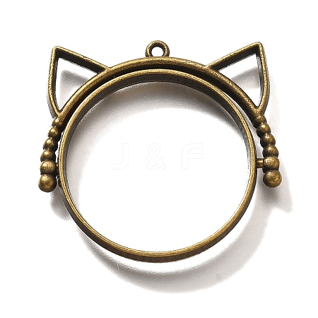 Alloy Open Back Bezel Pendants PALLOY-I223-06AB-1