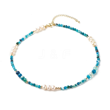 Natural Pearl Beaded Necklace NJEW-JN03765-01-1