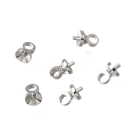 Brass Cup Pearl Peg Bails Pin Pendants KK-D110-04P-1