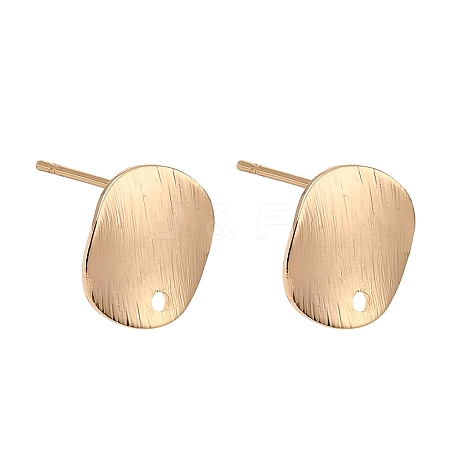 Brass Stud Earring Findings KK-CBA2395-13G-1