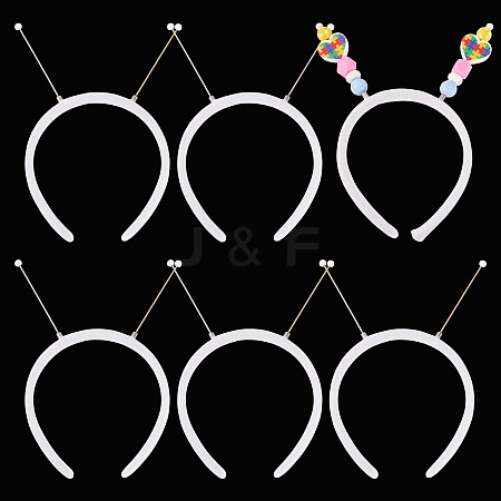 Cloth and Plastic Hair Bands OHAR-TAC0020-01G-1