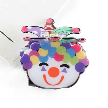 Cartoon Clown PVC Claw Hair Clips PW-WG11229-02-1