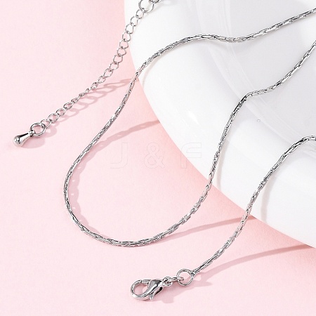 Brass Boston Link Chains Necklaces for Women NJEW-D302-59P-1