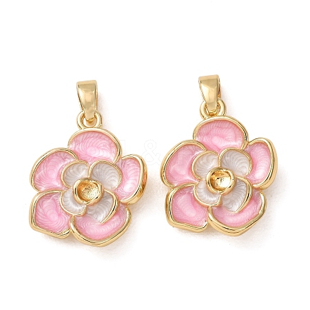 Brass Enamel Pendants KK-CBAB0D3-01G-C-1