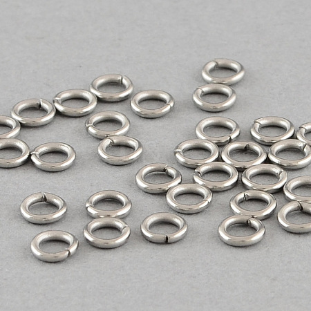 Tarnish Resistant 304 Stainless Steel Open Jump Rings A-STAS-Q186-02-3.5x0.7-1