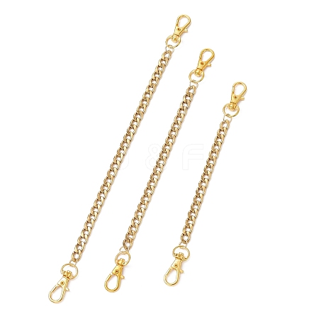 3Pcs 3 Styles 304 Stainless Steel Cuban Link Chain Bag Extender Chains FIND-JF00157-1