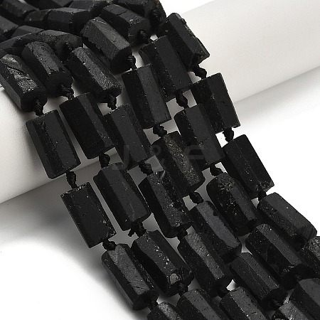 Natural Black Tourmaline Beads Strands G-F716-01-A01-1