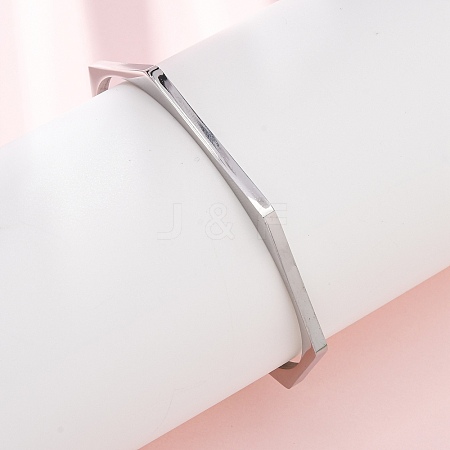 304 Stainless Steel Cuff Bangles BJEW-P373-01P-1