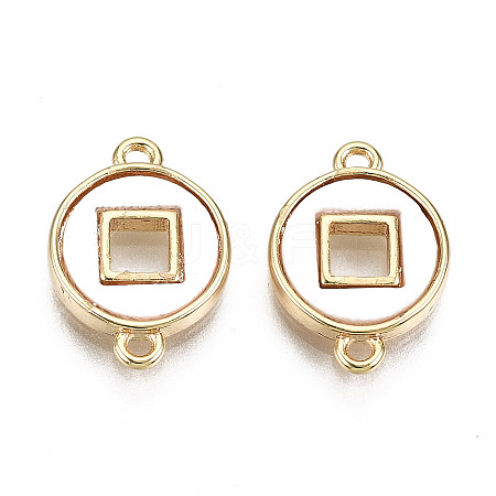 Natural Freshwater Shell Brass Links Connectors KK-T056-100G-NF-1