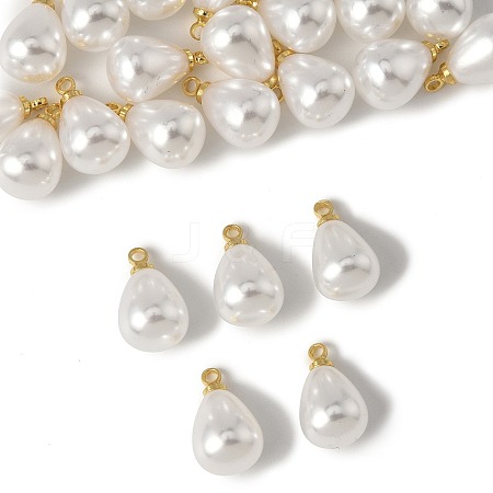 24Pcs ABS Plastic Imitation Pearl Pendants KK-FS0001-77-1