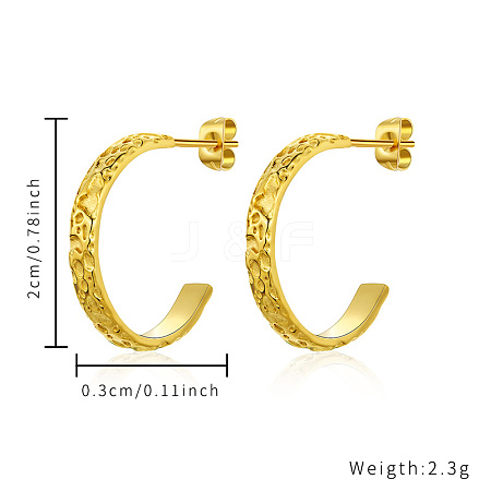 Fashionable gold and steel color stainless steel mirror polished irregular earrings AG8870-3-1