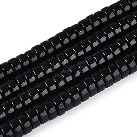 Opaque Solid Color Glass Beads Strands GLAA-N026-4x8mm-11-1