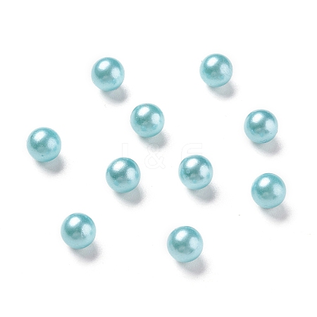 ABS Plastic Imitation Pearl Round Beads X-MACR-F033-8mm-01-1