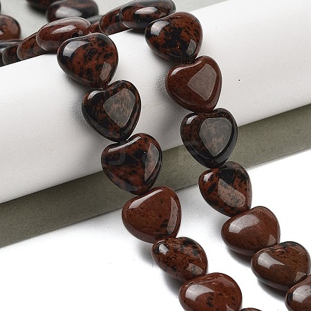 Natural Mahogany Obsidian Beads Strands G-B022-25C-1