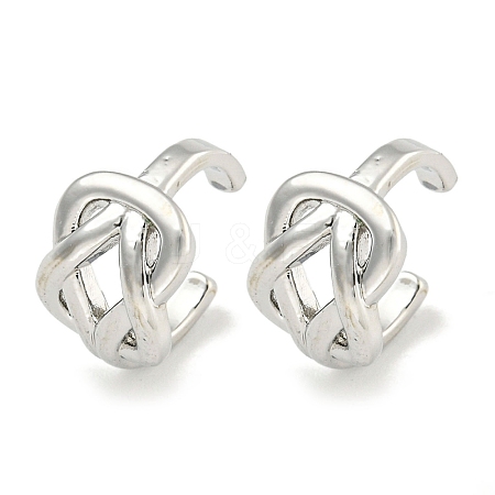Brass Cuff Earrings EJEW-C104-054P-1