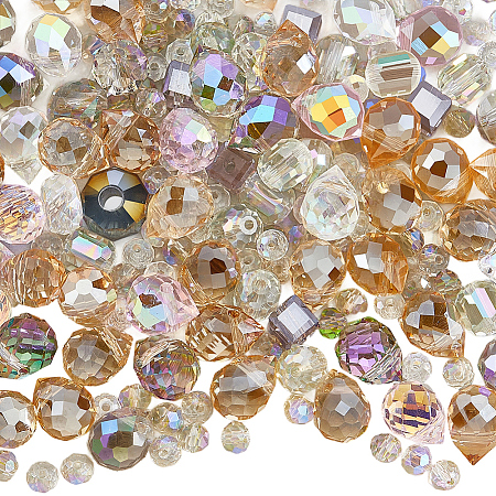 114Pcs Transparent Electroplate Glass Beads GLAA-PA0001-17A-1