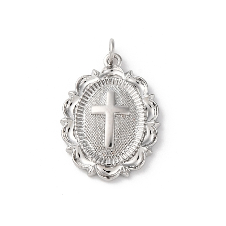 Brass Pendants with Jump Ring LS-KK-V016-09P-1
